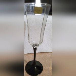 Three vintage Luminarc flutes